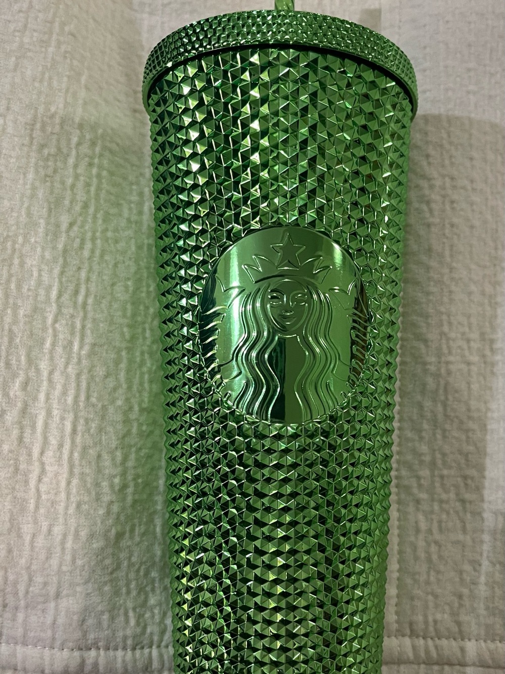 NWT Starbucks Metallic Emerald Green Studded Tumbler